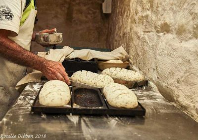 Making ready for baking