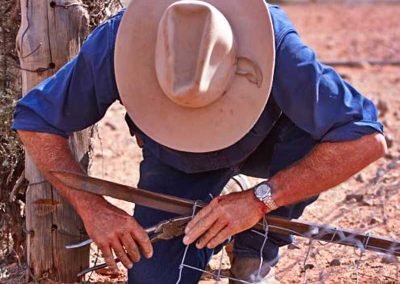 Kevin Dawes repairing a "Cockies gate