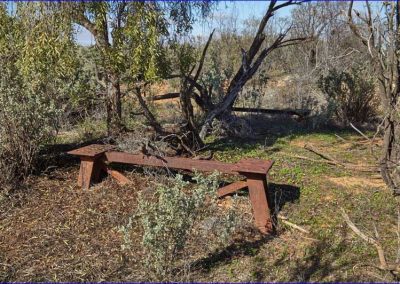 These steel tressles are still in place