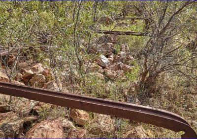 An attempt to minmise floodwater damage from the upstream side of the crossing