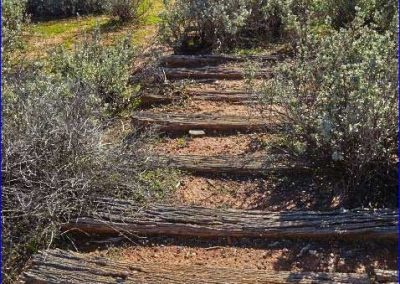 Sleepers still in place on this part of the raised way