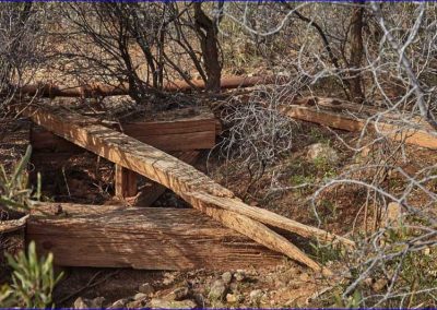 Last support before solid raised ground