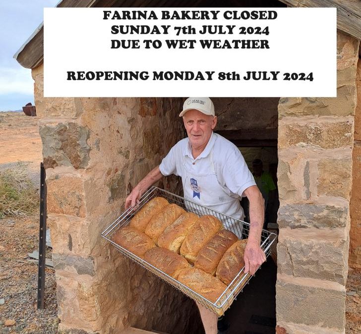 Farina Closed Sunday 8th July 2024