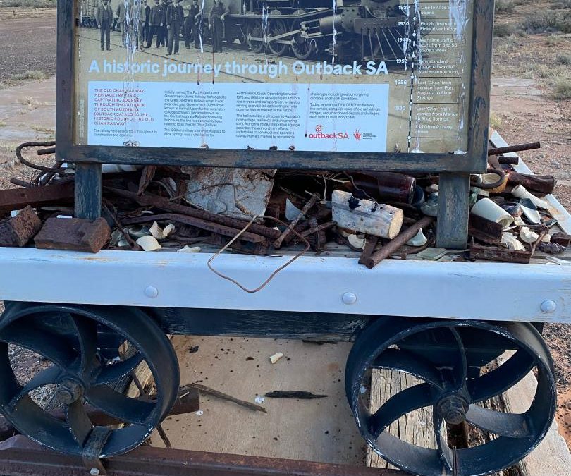 New Ghan Railway signs